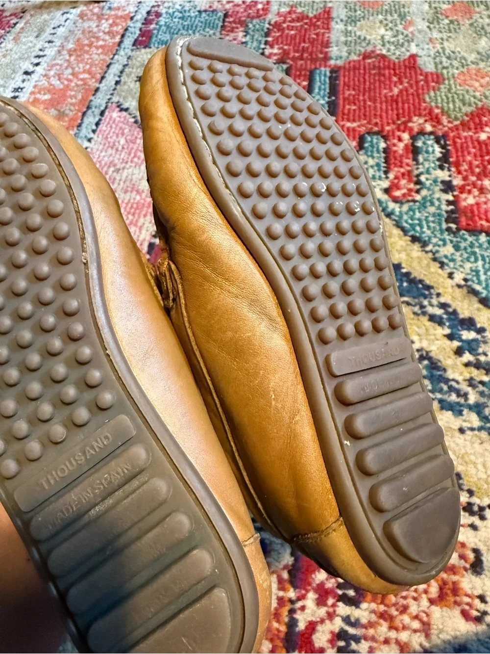 LMDI collection Brown Leather Slip-On Loafers EUR 32